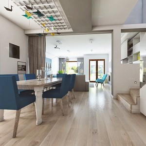 nowoczesne wnętrza salon z jadalnia