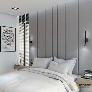 pomysl na sypialnie w stylu skandynawskim obicie za lozkiem w sypialni projektant wnetrz poznan atoato projekty online w europie