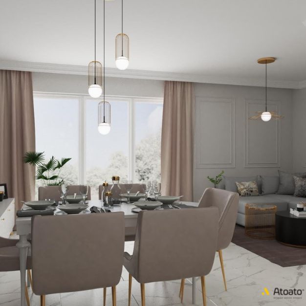 Dom w stylu glamour 2 jadalnia,w,stylu,glamour,kjak,urządzić,jadalnie,w,domu